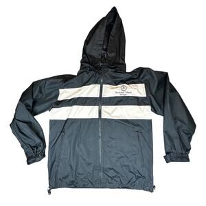 Cheneral Jacket Small Mackinac Island Michigan Navy Gray Windbreaker Retro USA